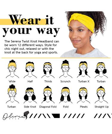 Olivia Sylx Twist Knot Headband for Women - African Turban Yoga Headband in Yellow - Buy Online on GoSupps.com