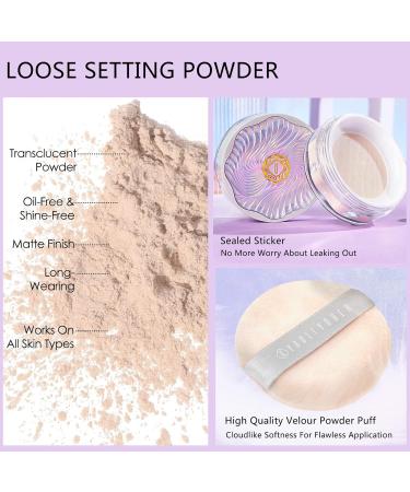 Long-Lasting Translucent Loose Powder | Oil Control Matt Finish & Soft Focus Effect | Minimizes Pores & Fine Lines | Perfect for All Skin Types - Buy Online on GoSupps.com