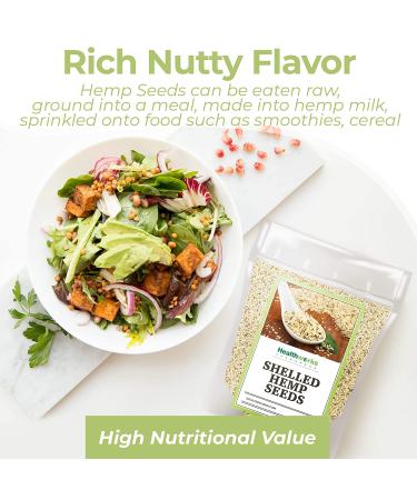 Healthworks Canadian Shelled Hemp Seeds (32oz/2lb) - Omega 3 & 6, Fiber, Protein - All-Natural - Packaging May Vary - Buy Online on GoSupps.com