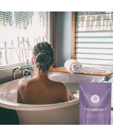 Natural Sitz Bath Salt for Postpartum Care & Hemorrhoid Relief | Epsom & Dead Sea Salt Soak - 32 oz by Pure Body Naturals - Buy Online on GoSupps.com