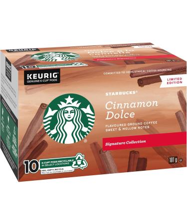 Starbucks Signature Collection Cinnamon Dolce Flavoured Ground Coffee K-Cup Pods 10 Count Box 101 grams Cinnamon 10 Count (Pack of 6) - Buy Online on GoSupps.com