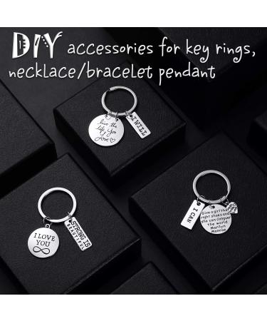 Hicarer 259 Pieces Inspirational Motivational Keychains Bulk - Open Jump Key Rings for DIY Necklaces & Bracelets - Buy Online on GoSupps.com