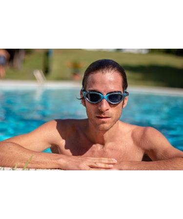 Zoggs Unisex Predator Flex Swimming Goggles - Grey/Blue/Smoked Tint - One Size - International Shipping Available - Buy Online on GoSupps.com