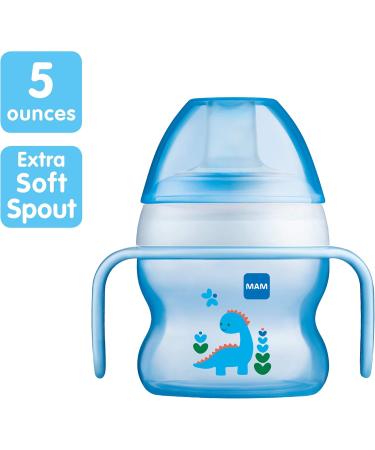 MAM Starter Cup (1 Count) MAM Sippy Cup Drinking Cup With Extra-Soft Spill-Free Spout and Non-Slip Handles For Boys 4+ Months Five Ounces Blue 4 Oz Boy 1 Count (Pack of 1) - Buy Online on GoSupps.com