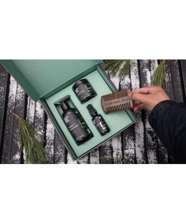 Every Man Jack Mens Sea Salt Beard Kit - Perfect for Every Guy - Includes Four Full-Sized Grooming Essentials - Beard + Face Wash Beard Oil Beard Butter + Beard Comb - Buy Online on GoSupps.com