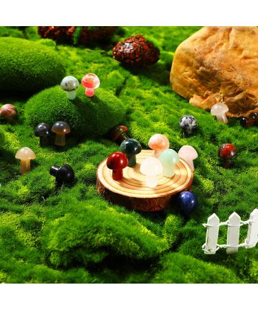 20 Piece Crystal Mushroom Sculpture Decor - Handcrafted Mini Mushroom Crystals for DIY Meditation Garden and Home Decoration - Buy Online on GoSupps.com