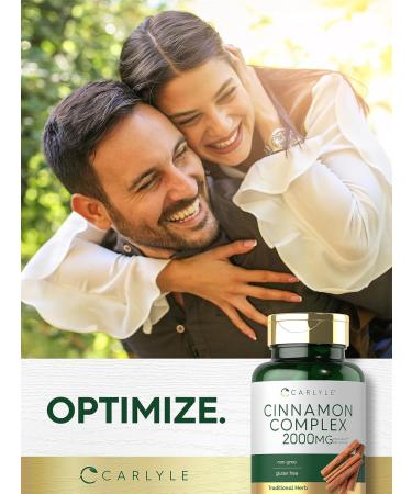 Carlyle Ceylon Cinnamon Complex with Gymnema and Mulberry | 150 Capsules | Non-GMO Gluten Free Supplement - Buy Online on GoSupps.com