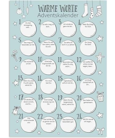 Nastami Scratch-Off Advent Calendar - A3 Christmas Countdown | Unique & Interactive Holiday Fun - Buy Online on GoSupps.com