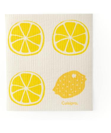 Cuisipro All Purpose Eco-Cloth Sponge Cloth Yellow Stripe/Apple Set of 2 - Buy Online on GoSupps.com