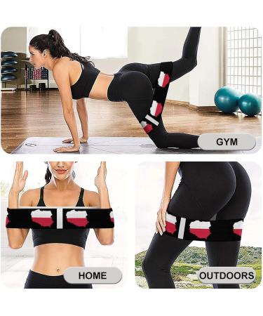 Map of Poland Flag Yoga Resistance Bands | Comfort Legs & Booty Workout Straps for Physical Therapy - Buy Online on GoSupps.com