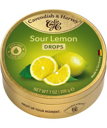  Cavendish & Harvey Cavendish & Harvey Sour Lemon Drops Set of 2 packs of 200 g lemon candies - Buy Online on GoSupps.com