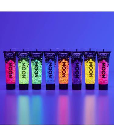 Neon UV Orange Chunky Glitter Gel - 12ml | Face & Body Glitter | Long-lasting Shine - Buy Online on GoSupps.com