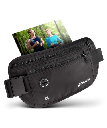 Praxxim The belly pocket for jogging - perfectly fitting running bag - belly pocket women & men - belt bag - polls for jogging and all cell phone sizes (black) - Buy Online on GoSupps.com