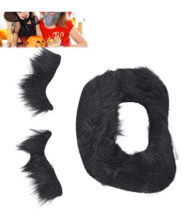 Fake Mustache and Fake Eyebrows Kit Self Adhesive Beard Eyebrow Stickers Fancy Costume Fake Beard for Masquerad Costume Party - Buy Online on GoSupps.com