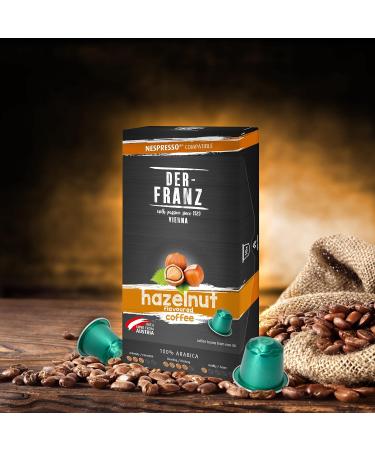  Der-Franz Nespresso Compatible Coffee Capsules 1 x 10 Capsules Hazelnut Flavoured - Buy Online on GoSupps.com