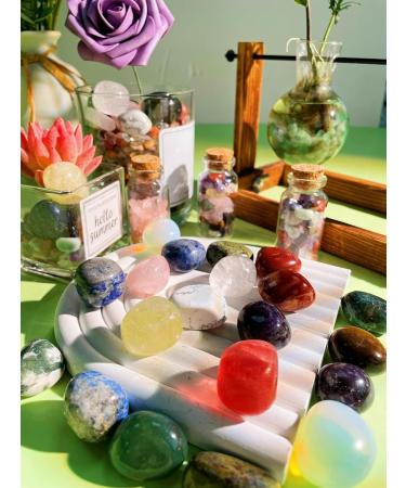 Xiannvxi 7 Chakra Stones Set - Large Healing Crystals & Gemstones | Natural Semi-Precious Minerals (100g) - Buy Online on GoSupps.com