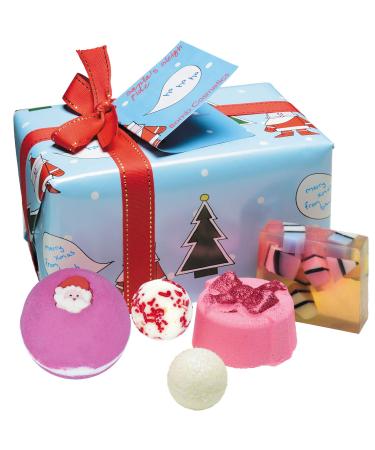 Bomb Cosmetics Santa's Sleigh Ride Handmade Wrapped Bath and Body Gift Pack Contains 5-Piece 480 g (Contents May Vary) 5 Count (Pack of 1) Santa's Sleigh Ride Gift Pack