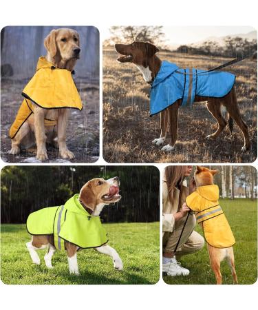 Buy Weesiber Reflective Waterproof Dog Rain Coat - Adjustable Pet Jacket & Light Poncho Hood for All Dog Sizes | S Yellow - Buy Online on GoSupps.com