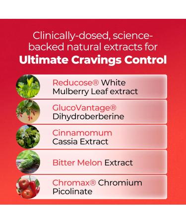 Happy Mammoth Ultimate Cravings Control Sugar & Carb Cravings Support Chromium Natural Appetite Management & Metabolism Supplement for Adults Non-GMO No Gluten Dairy Soy or Sugar 48 Capsules - Buy Online on GoSupps.com