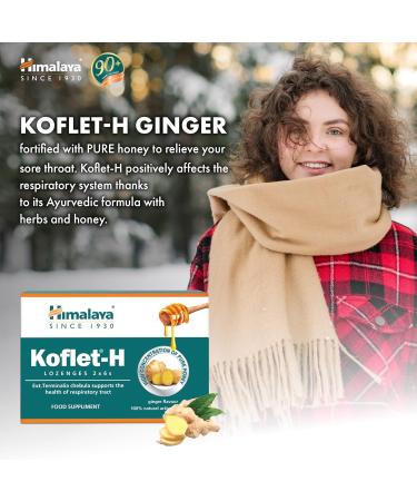 Himalaya Herbals Koflet-H Ginger Lozenges with Honey & Essential Oils - 12ct - Buy Online on GoSupps.com