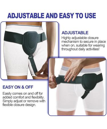 Inguinal Hernia Belt for Men - Support for Inguinal/Groin Hernias - Adjustable 35 to 50 - Buy Online on GoSupps.com