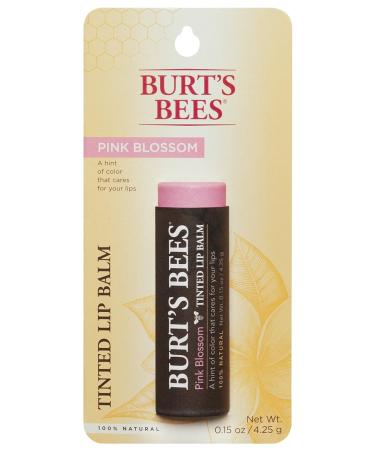 Burt's Bees 100% Natural Tinted Lip Balm - Pink Blossom Shea Butter & Botanical Waxes | Buy 2 Tubes Internationally - Buy Online on GoSupps.com