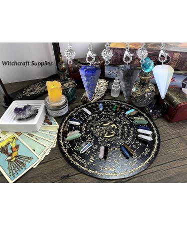Xiannvxi 3pcs Crystal Pendulum Set - Labradorite Opal & Lapis Lazuli for Reiki Meditation & Spiritual Gifts | Esoteric Gemstones - Buy Online on GoSupps.com