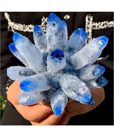 Natural Crystal Rough New Find Sky Blue Phantom Quartz Crystal Cluster Specimen (Size : 400-500g) - Buy Online on GoSupps.com