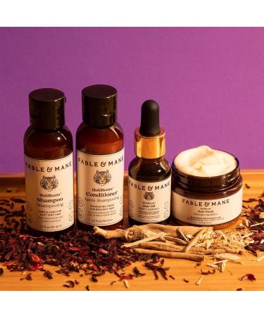 Fable and Mane Good Karma Hair Care Gift Set | HoliRoots Hair Oil, Shampoo, Conditioner, & Mask - 100% Authentic Hair Products - Buy Online on GoSupps.com