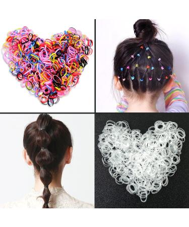 Hanyousheng 1000 Pcs Elastic Hair Bands Set with Topsy Tail Hair Tool - 1004 Piece Hair Elastic Bands for Braids, Ponytails, and Removal Tool - Buy Online on GoSupps.com