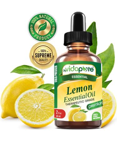 myVidaPure Lemon Essential Oil 100% Pure Natural Undiluted 2 fl oz- 60 ml for Beauty Skin Hair Aromatherapy Soaps Candles Reed Diffusers Perfume - Buy Online on GoSupps.com