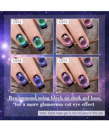 Shining She Cat Eye Gel Nail Polish 4 Colours Magnetic Gel Nail Polish with Magnet Soak-Off UV/LED Chameleon Holographic Cat Eye Gel Polish for Nail Art Salon DIY Home 8ML Cat Eyes - Buy Online on GoSupps.com