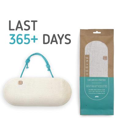 PURGGO Car Air Freshener 2 Pack - 100% Natural Bamboo Charcoal Deodorizer - Long Lasting Auto Odor Eliminator - Removes Smoke Smell - Chemical-Free - Beige - Buy Online on GoSupps.com