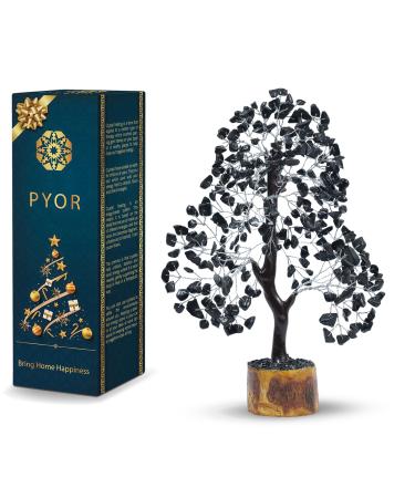 PYOR Black Tourmaline Feng Shui Money Tree Spiritual Gifts Home Office Decor Spiritual Gifts Real Crystals Reiki Supplies Spiritual Room Decor Crystal D cor Abundance Stones and Crystals Black Tourmaline Tree