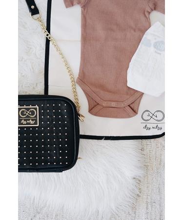 Chelsea + Cole Itzy Ritzy Crossbody Diaper Bag - Black Sweetheart Print | 6 Pockets, Changing Pad & Tassel - Buy Online on GoSupps.com