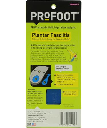 PROFOOT Plantar Fasciitis Orthotics for Women (Size 6-10) - Relief & Comfort for Foot Pain - Buy Online on GoSupps.com