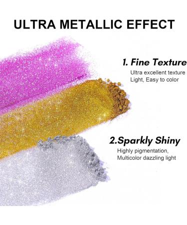  MrCuvaryas 3D Mirror Gel Nail Powder Metallic Chrome Gold Silver Solid Base Clear Color 3D Gel Nail Art - Buy Online on GoSupps.com