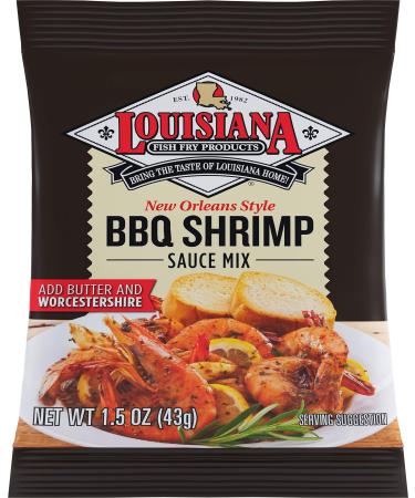 Louisiana Fish Fry Products BBQ Shrimp Sauce Mix, 1.5 Oz, Pack of 12 - Buy Online on GoSupps.com