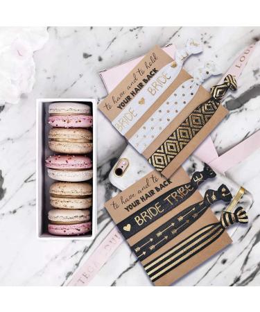 Newshun 12 x 3-Pack Bride Tribe Hair Ties - Bachelorette Party Favors Kit in Black - Set of 36 Bands - Buy Online on GoSupps.com