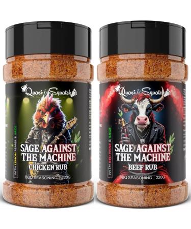 Quasi & Squatch Quasi & Squatch 2-pack of Sage Anti-Machine and Sage Anti-Machine (Beef Rub) and 2 large bottles for