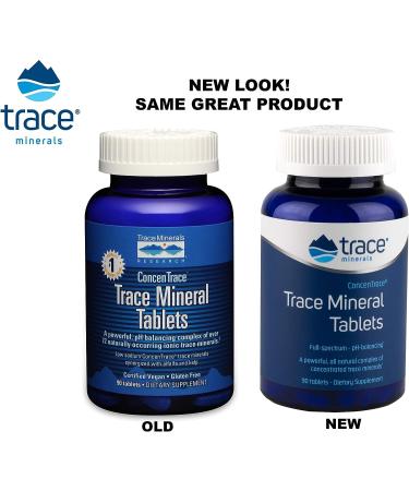 ConcenTrace Drops | Full Spectrum Minerals | Magnesium, Chloride, Potassium | Energy Electrolytes Hydration | 90 Tablets - Buy Online on GoSupps.com