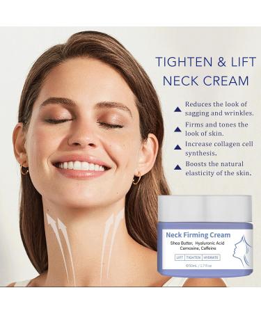 Neck Firming Cream - Anti-Aging Lift for Crepey Skin | Organic Tightening & Smoothing Neck & D collet Cream - 1.7 Floz - Buy Online on GoSupps.com