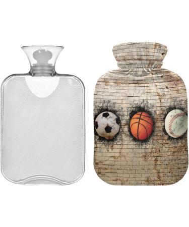 Naanle 1L Football Basketball Baseball Heat Bottle - Transparent Hot Water Bottle for Hand/Foot Pain Relief & Heat Therapy - Buy Online on GoSupps.com