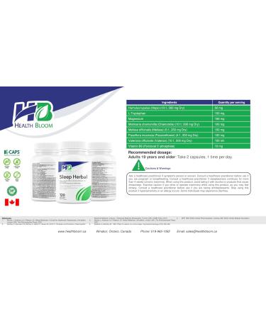 Sleep Herbal | 120 Capsules | Health Bloom | Vitamins and Minerals Supplements | - Buy Online on GoSupps.com
