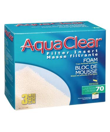 AquaClear 70 Foam Filter Inserts, Aquarium Filter Replacement Media, 3-Pack, A1396