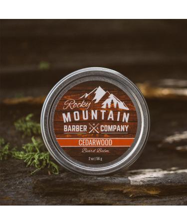 Rocky Mountain Barber Beard Balm - 100% Natural Premium Wax Blend with Cedarwood Scent - Nutrient Rich Beeswax, Jojoba, Tea Tree, Coconut Oil - Buy Online on GoSupps.com