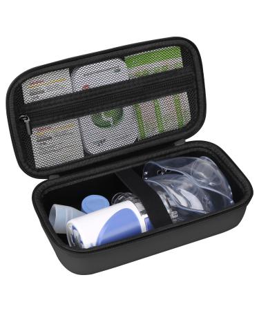 Elonbo Carrying Case for Portable Handheld Inhaler Nebulizer Machine for Adults and Kids, Asthma Inhaler Travel Case, Handheld Mesh Atomizer Machine Holder, Inhaler Spacer Bag, Black. CASE ONLY