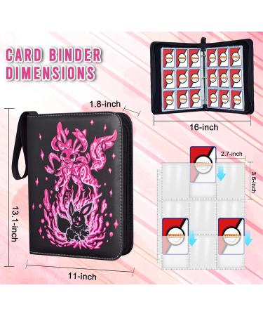 CHALSOND Purple 9-Pocket Card Binder | 720 Cards Capacity | 40 Removable Sleeves | Portable Trading Card Collector Album Holder | TCG Storage Carrying Case - Pink - Buy Online on GoSupps.com