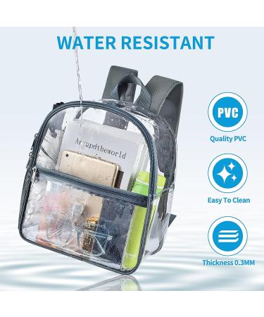 Paxiland Clear Stadium Approved Backpack with Wide Shoulder Straps - Grey - Buy Online on GoSupps.com