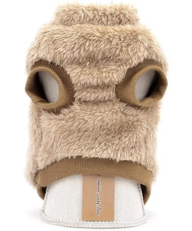 Smalllee Lucky Store Sherpa Fleece Sweater Vest for Small Dogs & Cats | Warm Autumn Winter Clothing for Yorkies & Chihuahuas | D-Ring Soft Sweatshirt Brown Size L - Buy Online on GoSupps.com